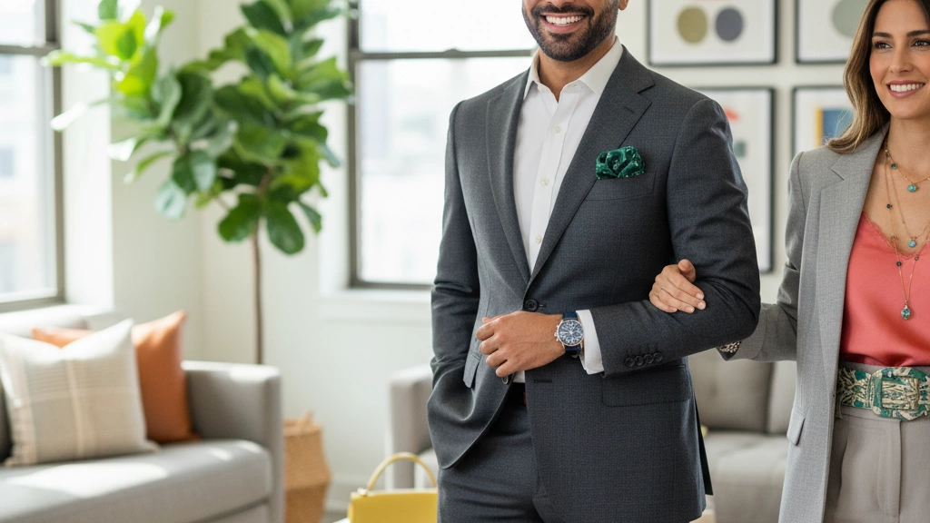 Adding Color to Neutral Suit Without Clashing