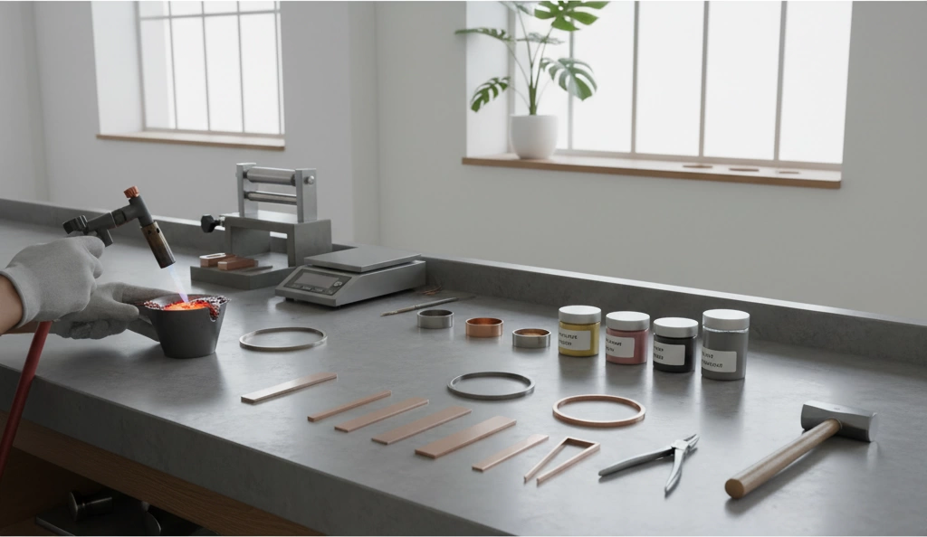 Minimalist Jewelry Metal Mixing Techniques